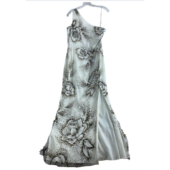 Marchesa Notte Gown Maxi Dress Sz 8 Floral Special Occasion Prom Wedding - Picture 3 of 11